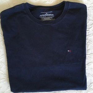 TOMMY HILFIGER Navy Blue Cotton T-shirt Mens M